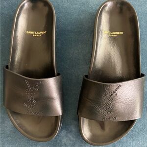 YSL Jimmy Leather slides